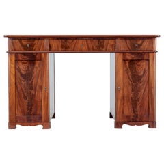 19th Century Empire Revival Mahogany Pedestal Desk