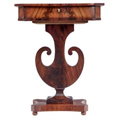 19th Century empire revival mahogany side table