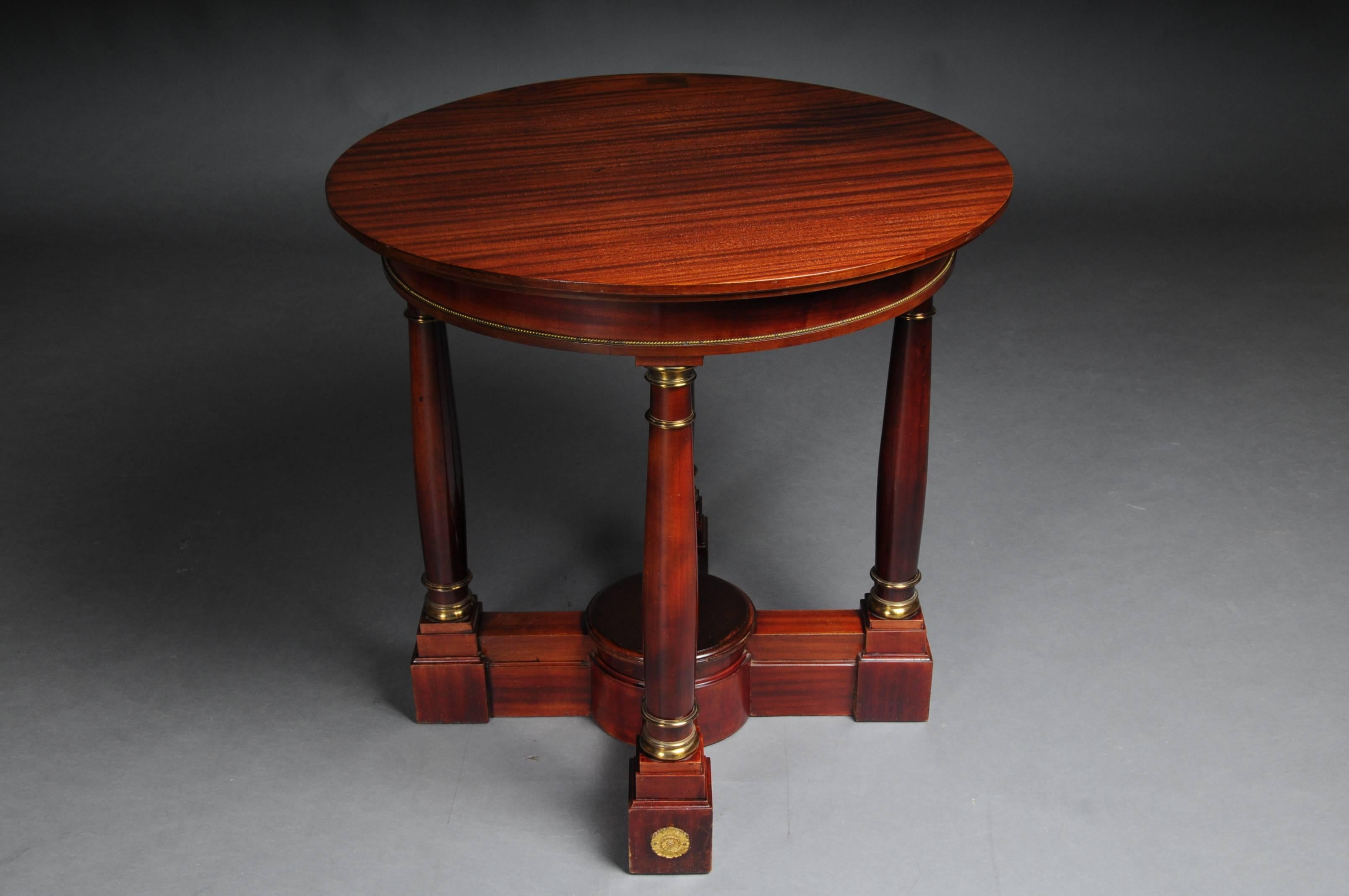 Gilt 19th Century Empire Salon Table, 1890 For Sale