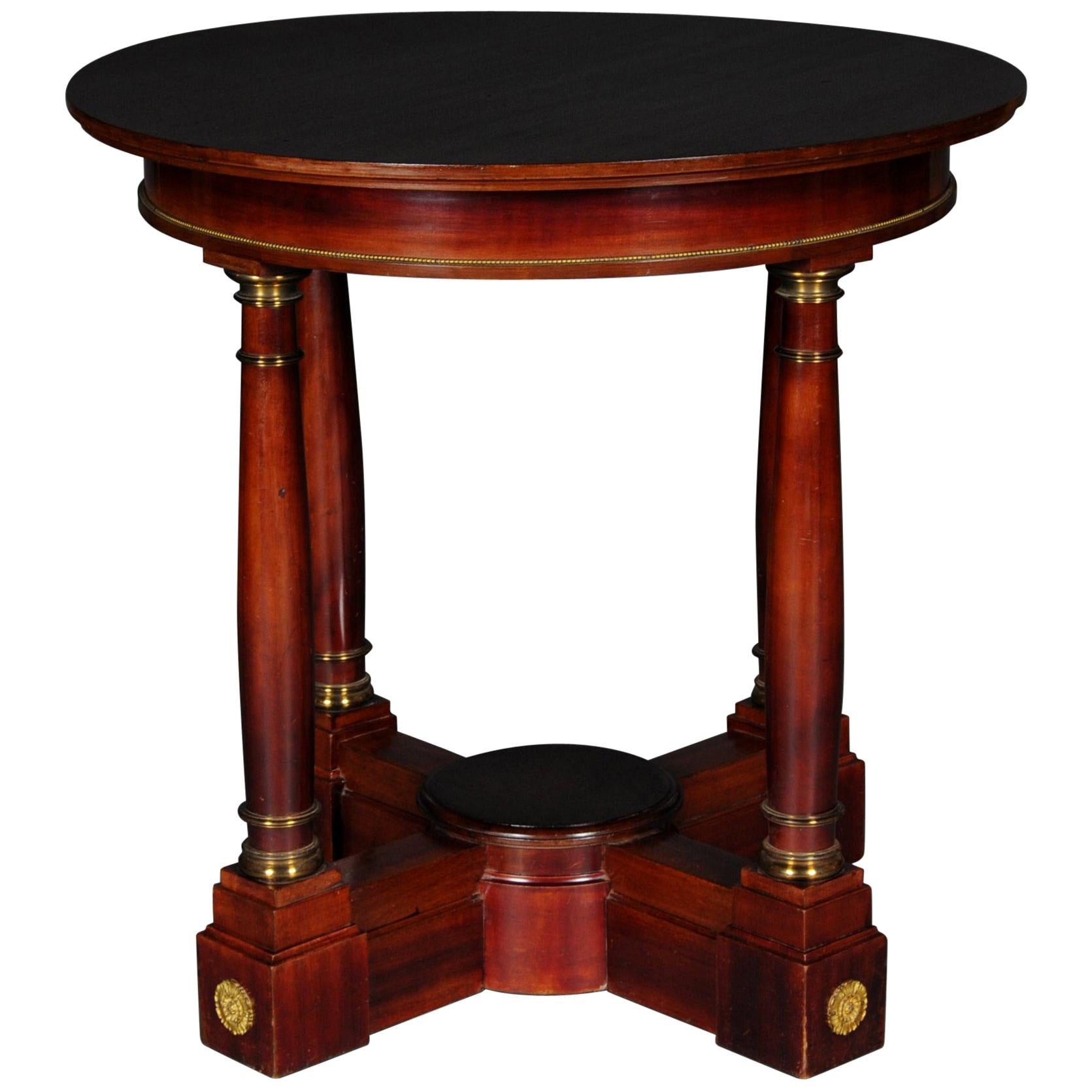 19th Century Empire Salon Table, 1890 For Sale
