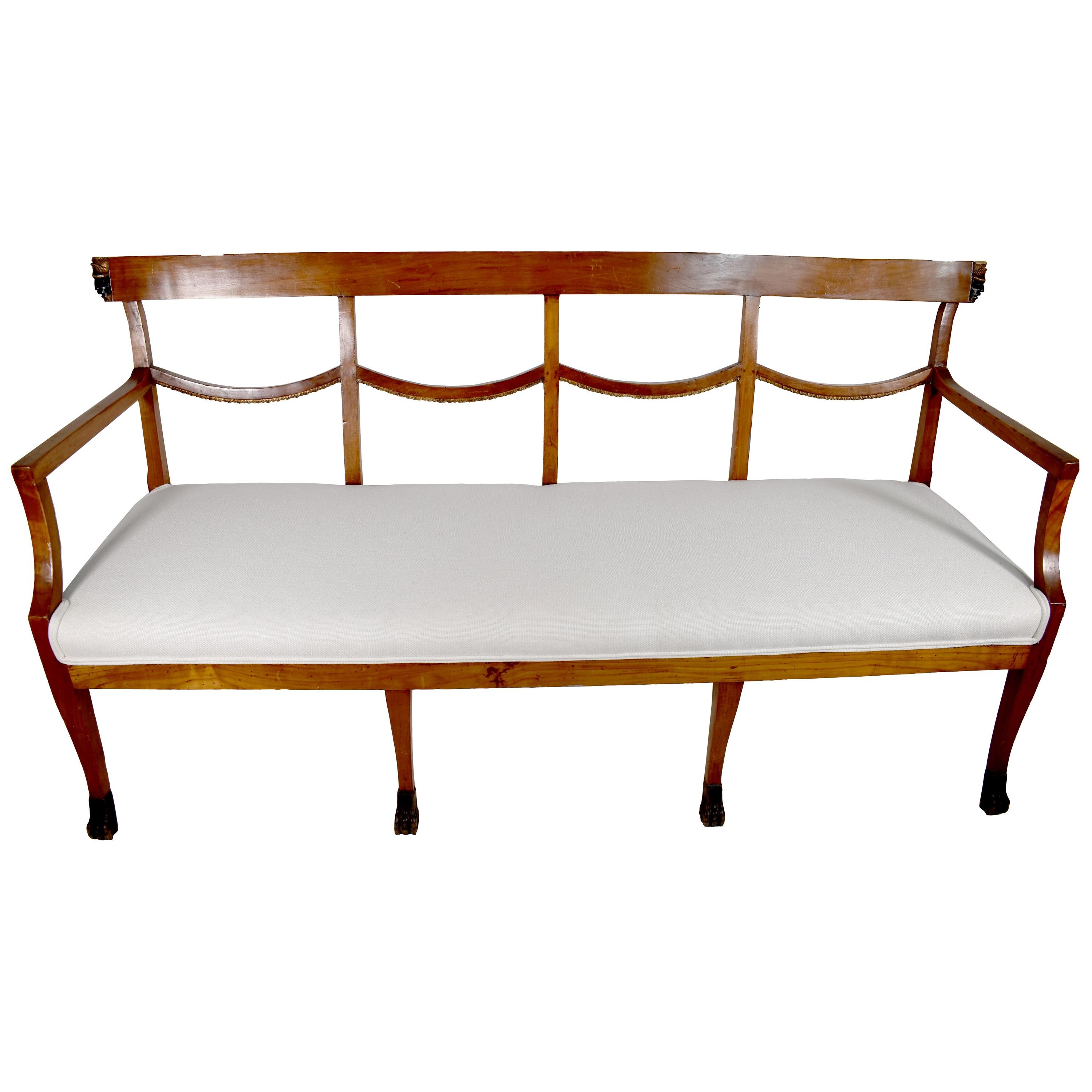 19th Century Empire Settee or Bench