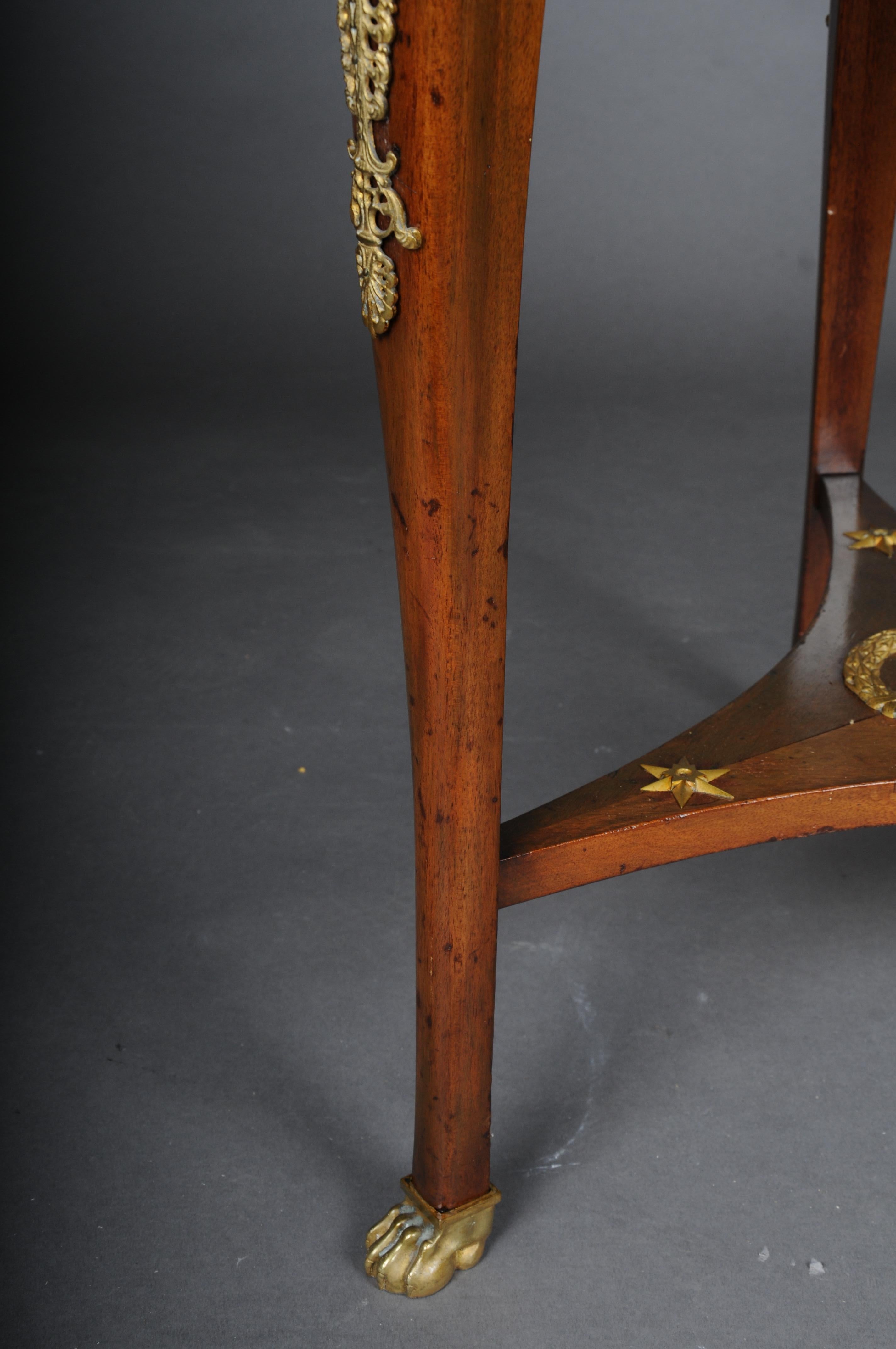 19th Century Empire side table, gilt bronze, eagle, mahogany, Paris For Sale 6