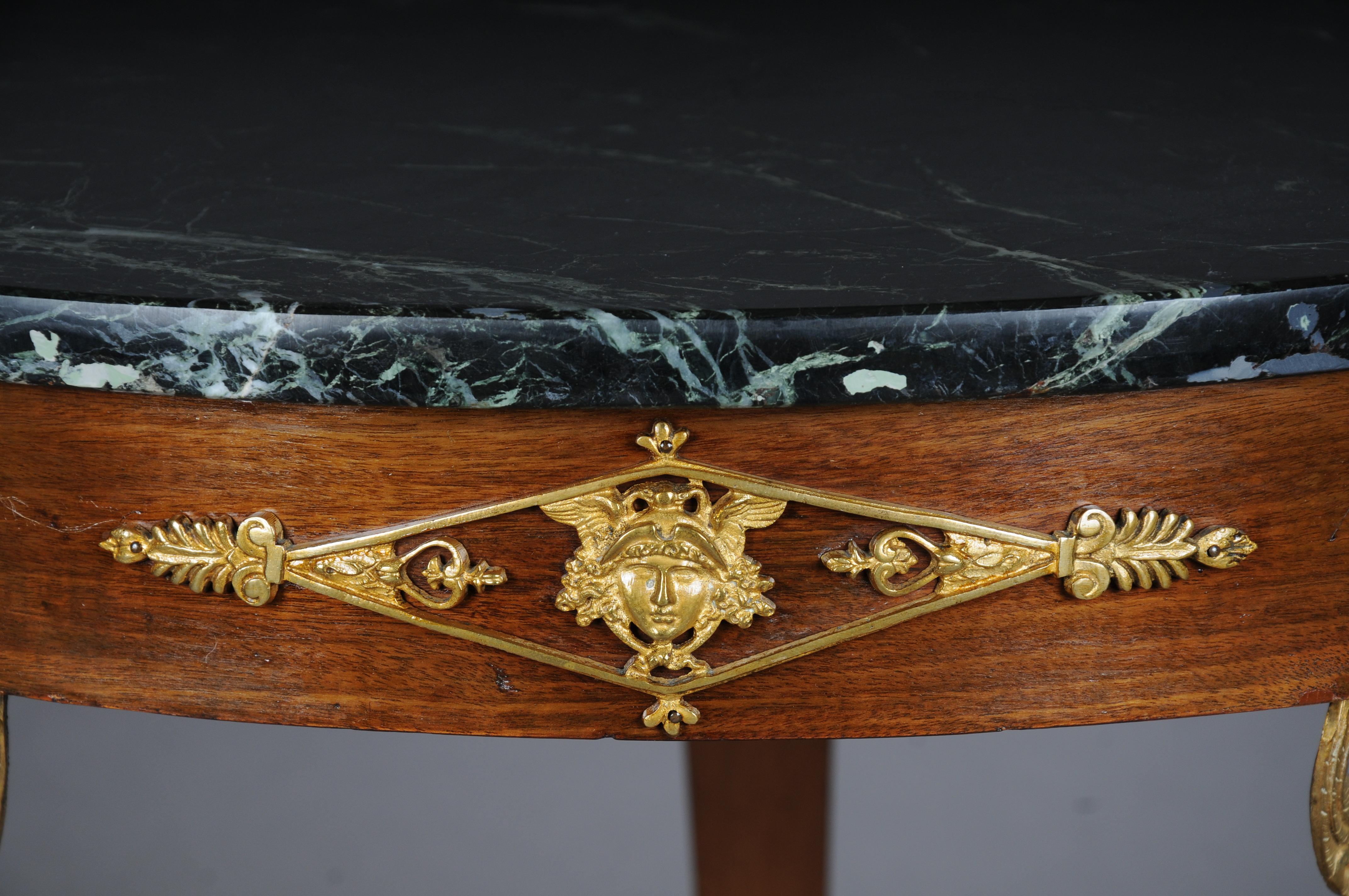 French 19th Century Empire side table, gilt bronze, eagle, mahogany, Paris For Sale
