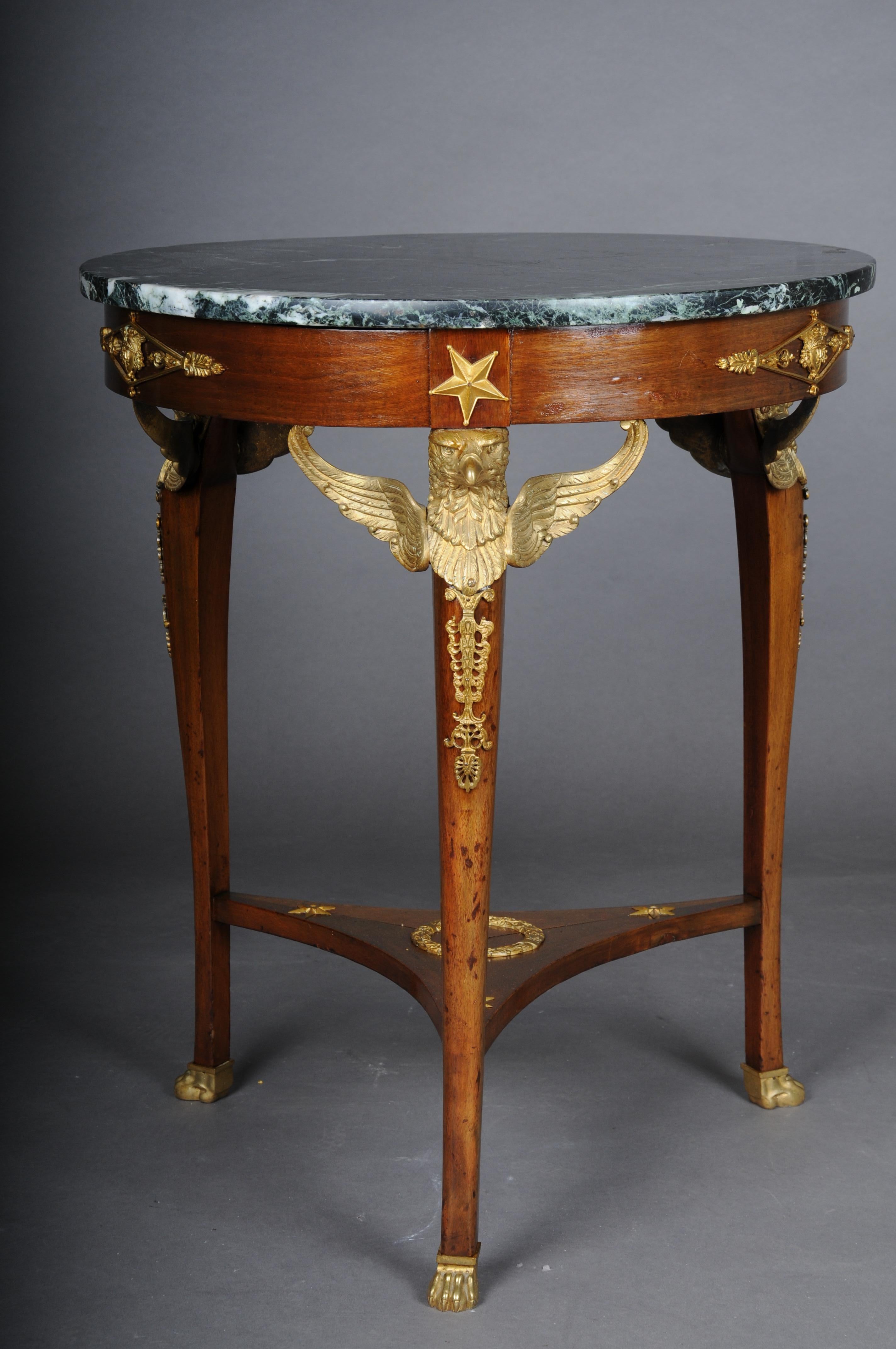 19th Century Empire side table, gilt bronze, eagle, mahogany, Paris For Sale 1