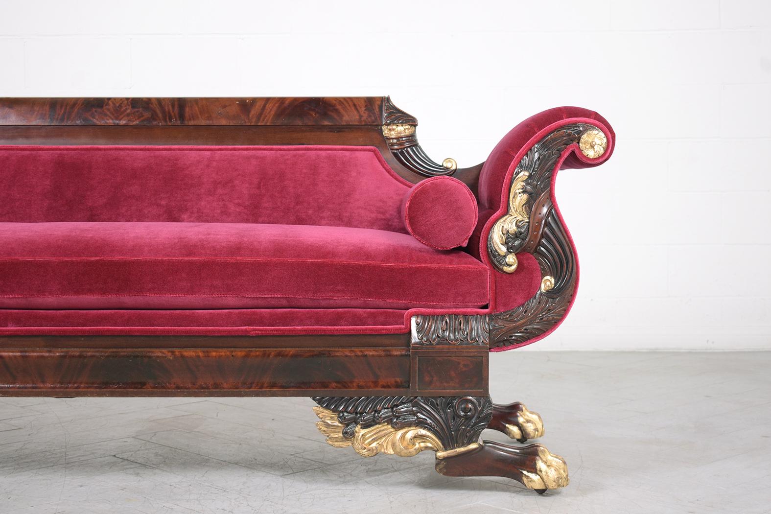 English 19th Century Empire Sofa