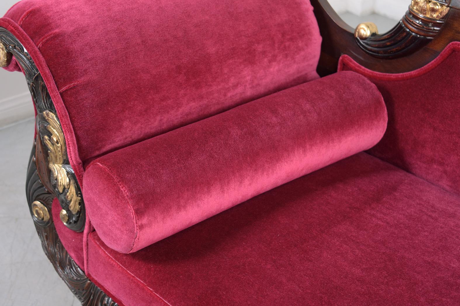 Upholstery 19th Century Empire Sofa