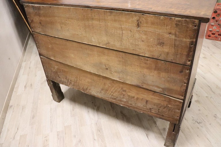 19th Century Empire Solid Walnut Commode or Chest of Drawers 5