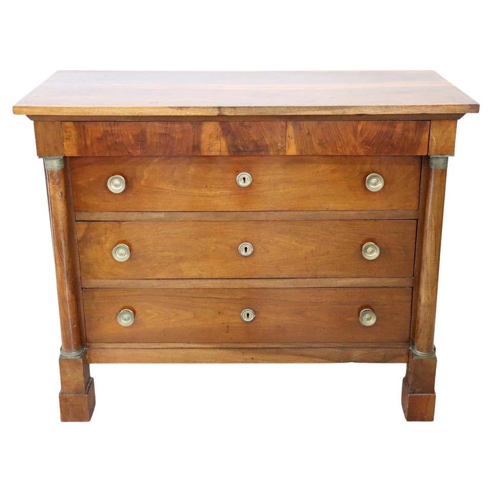 19th Century English Mahogany Commode or Tall Chest of Drawers, 1850s ...
