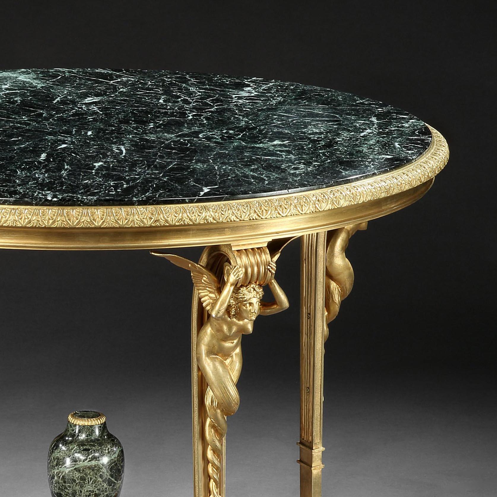 French 19th Century Empire Style Amboyna Gueridon Table attributed to Maison Millet