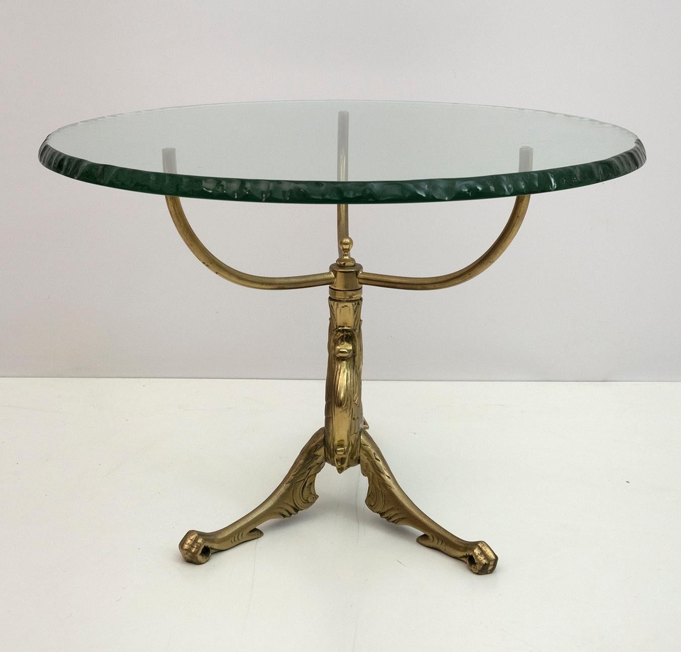 19th Century Empire Style, Bronze Dragon with Thick Glass Top Coffee Table 5
