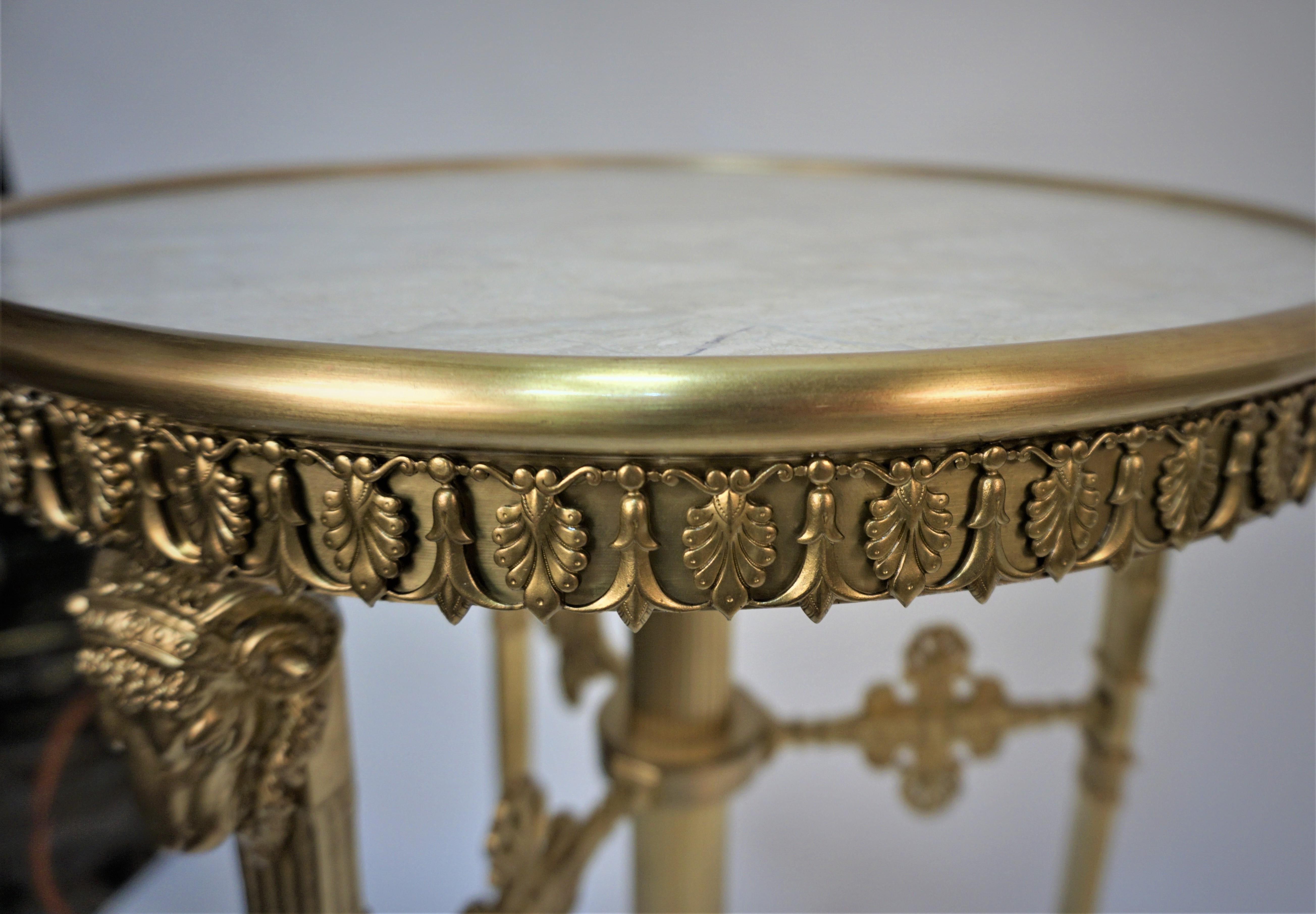19th Century Empire Style Bronze Table For Sale 3