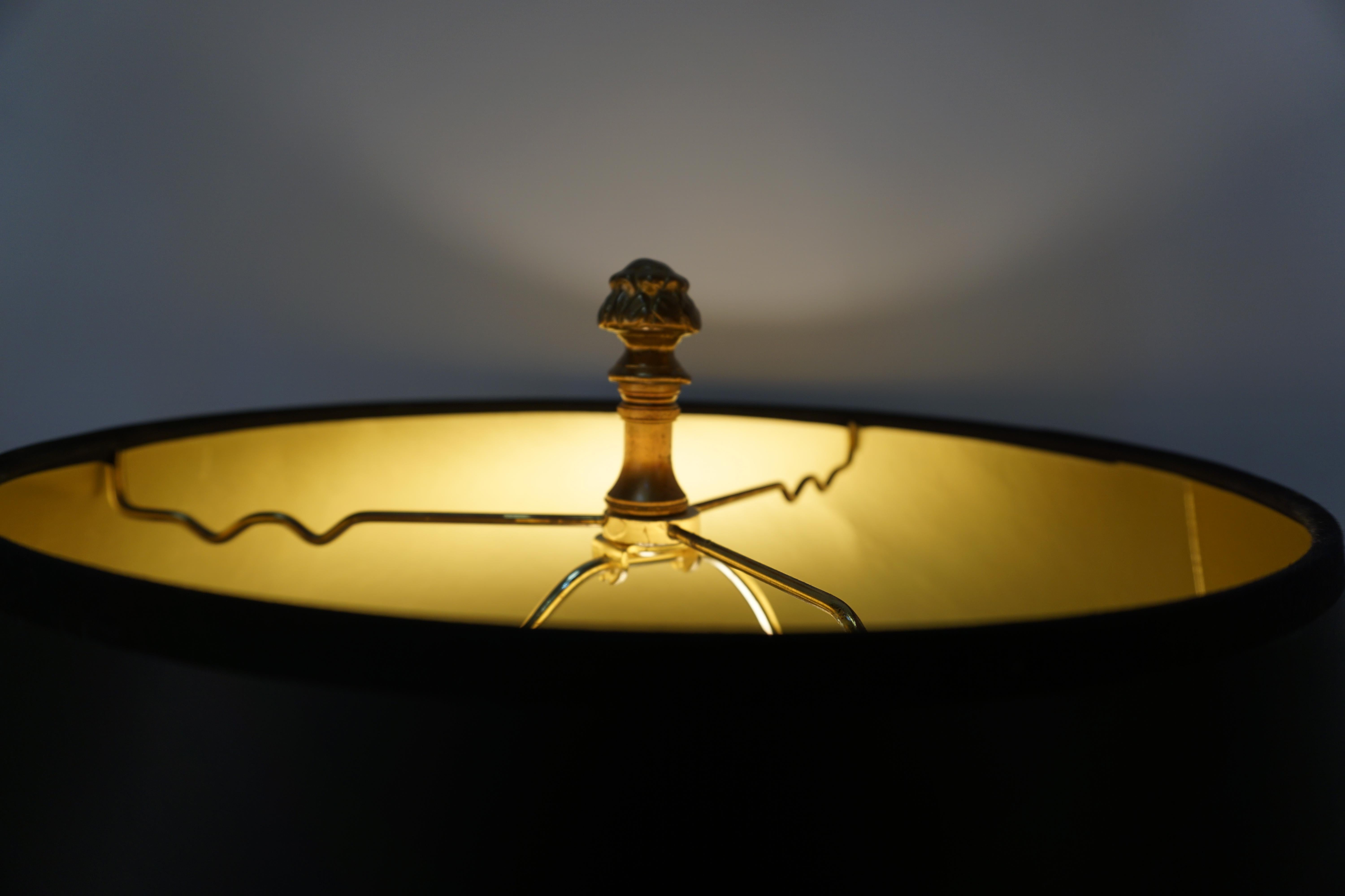 19th Century Empire Style Bronze Table Lamp In Good Condition For Sale In Fairfax, VA