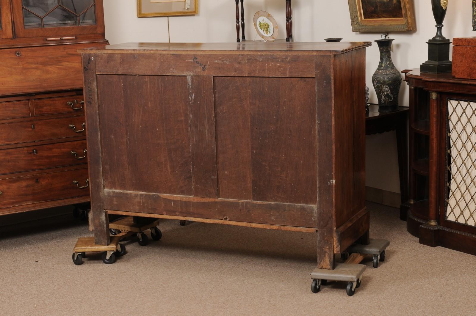 French 19th Century Empire Style Burled Walnut Buffet, France ca 1880 For Sale