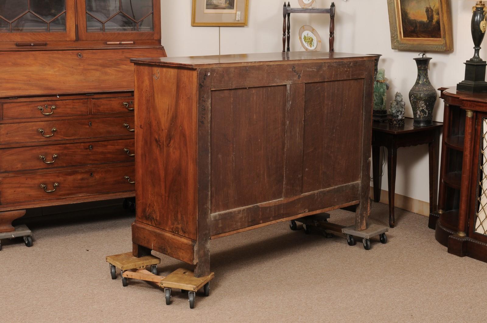 19th Century Empire Style Burled Walnut Buffet, France ca 1880 For Sale 1