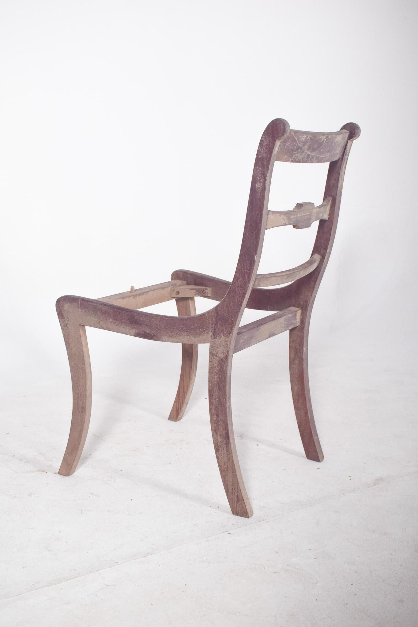 19th Century Empire Style Chair with Inlays For Sale 1