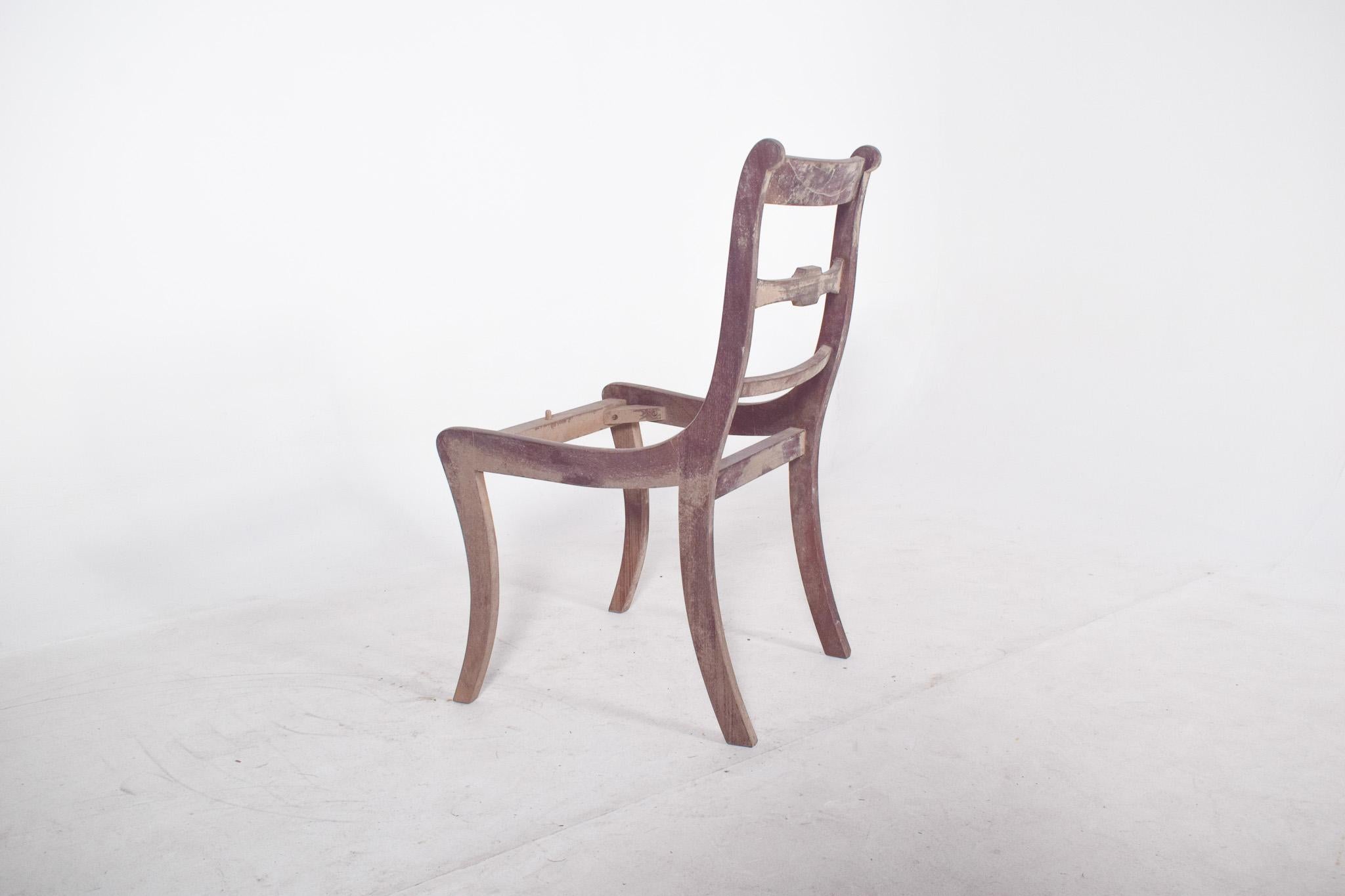19th Century Empire Style Chair with Inlays For Sale 2
