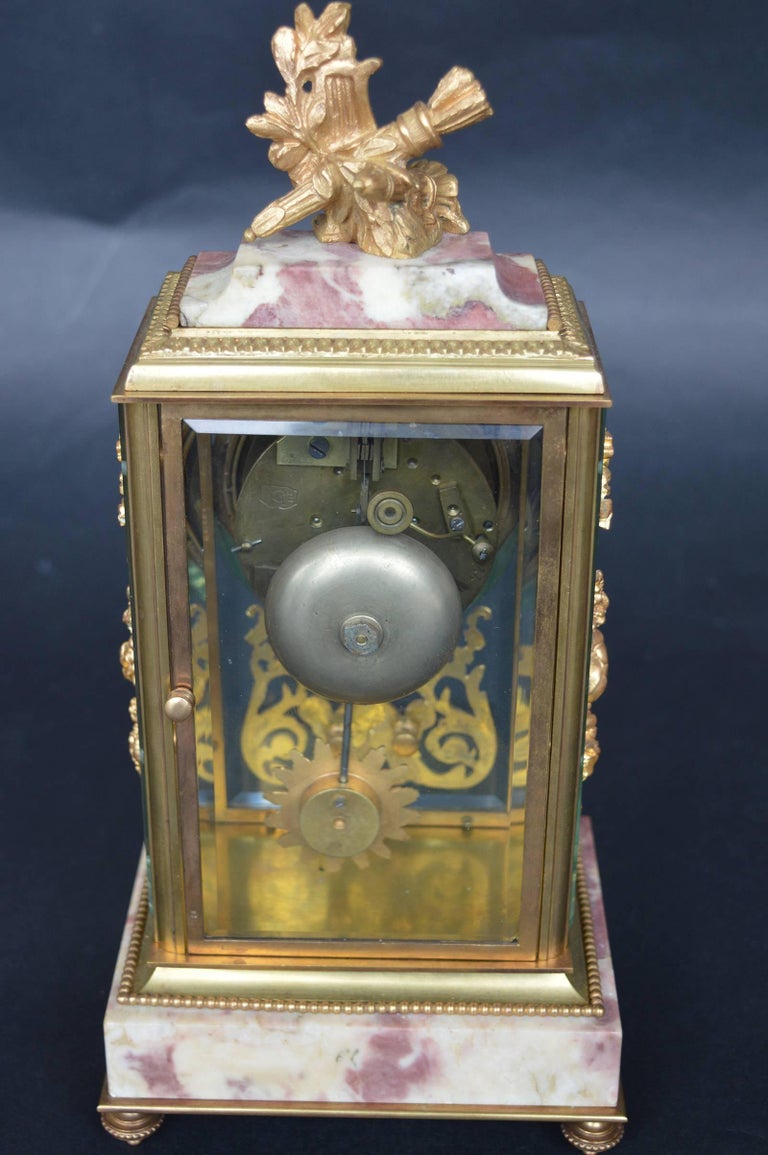 19th Century Empire Style Clock For Sale at 1stDibs