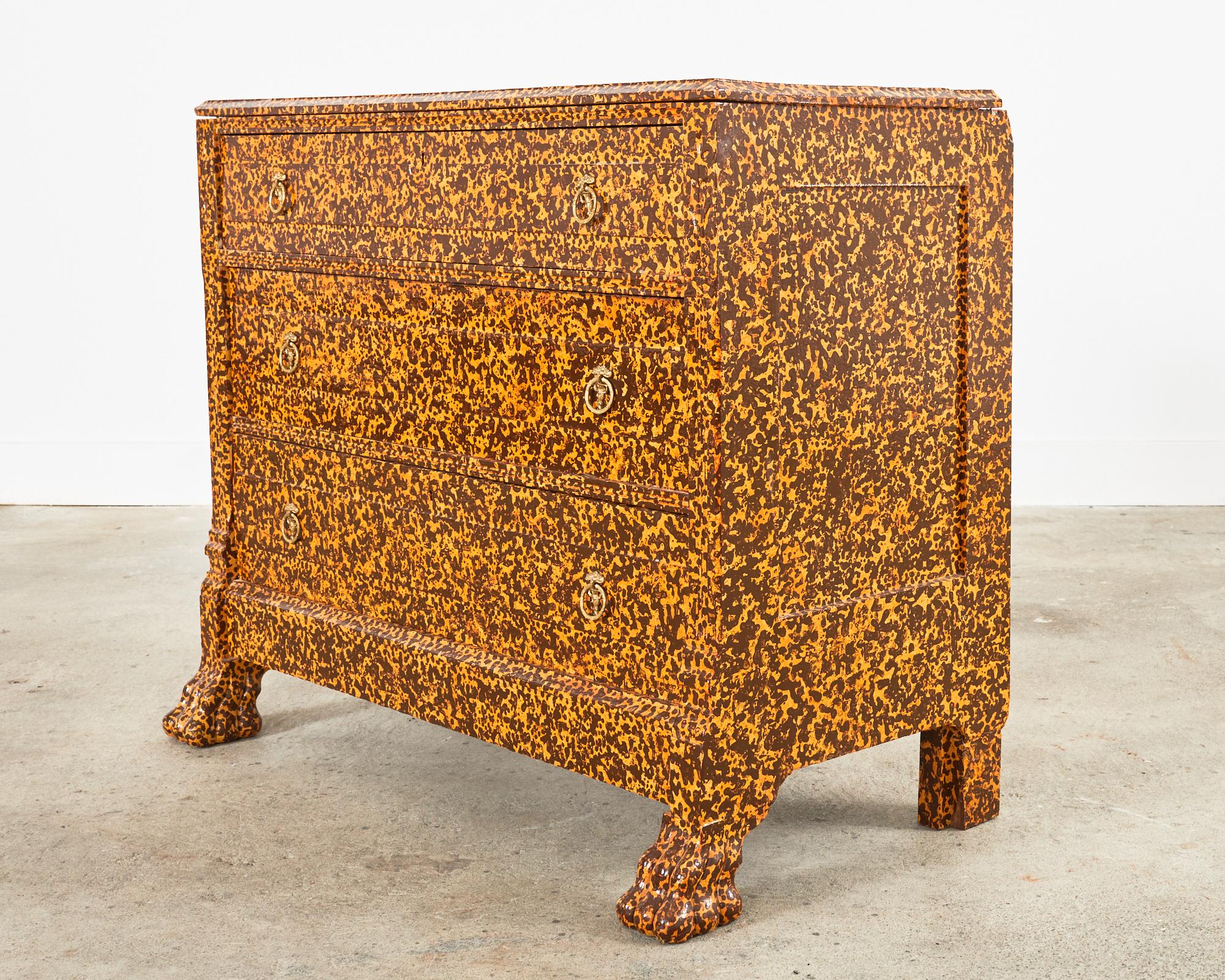 French 19th Century Empire Style Commode Spreckled by Ira Yeager