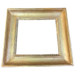 19th Century Empire Style Frame Gilded in Pure Gold
