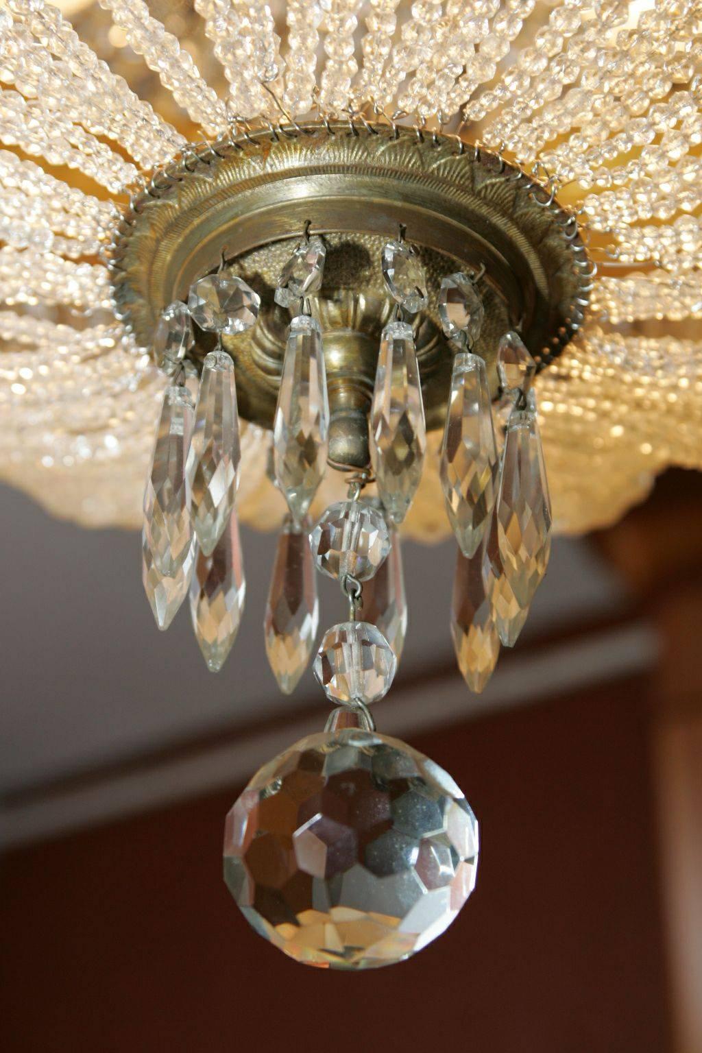 19th Century Empire Style French Basket Chandelier In Good Condition For Sale In Berlin, DE