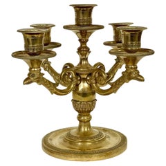 Chandelier en bronze doré de style Empire du 19e siècle