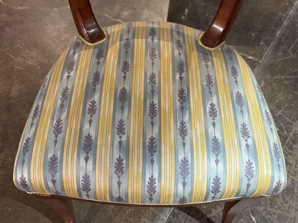 XIXe siècle 19th Century Empire Style Mahogany and Gilt Side Chair en vente