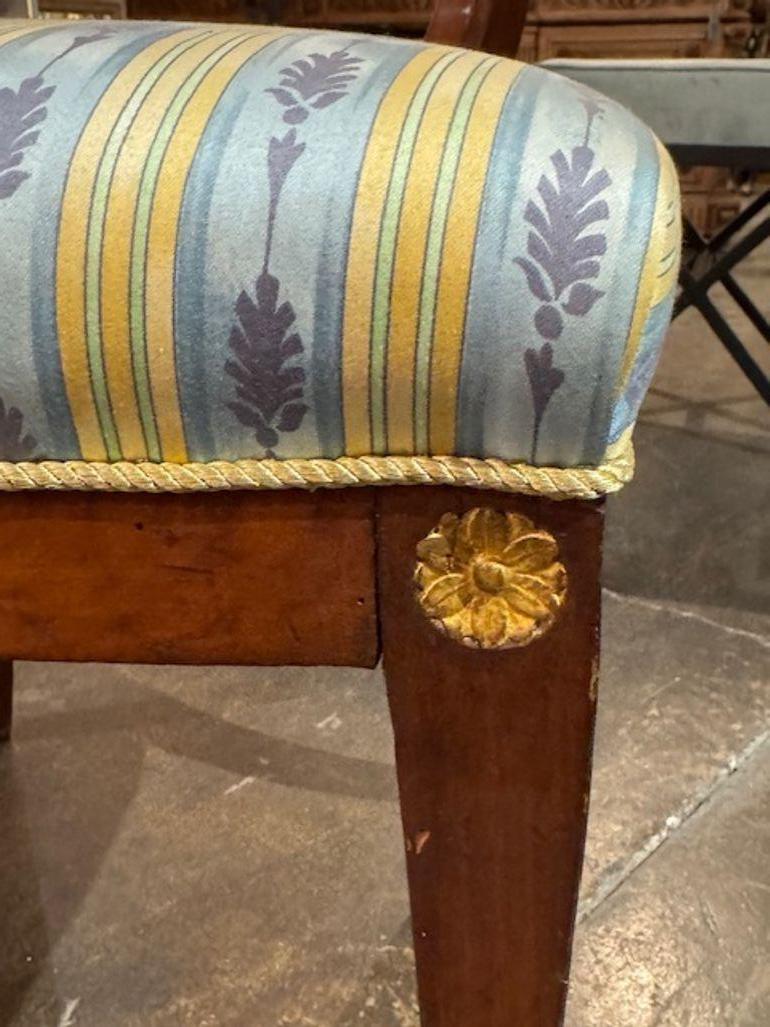 19th Century Empire Style Mahogany and Gilt Side Chair en vente 1