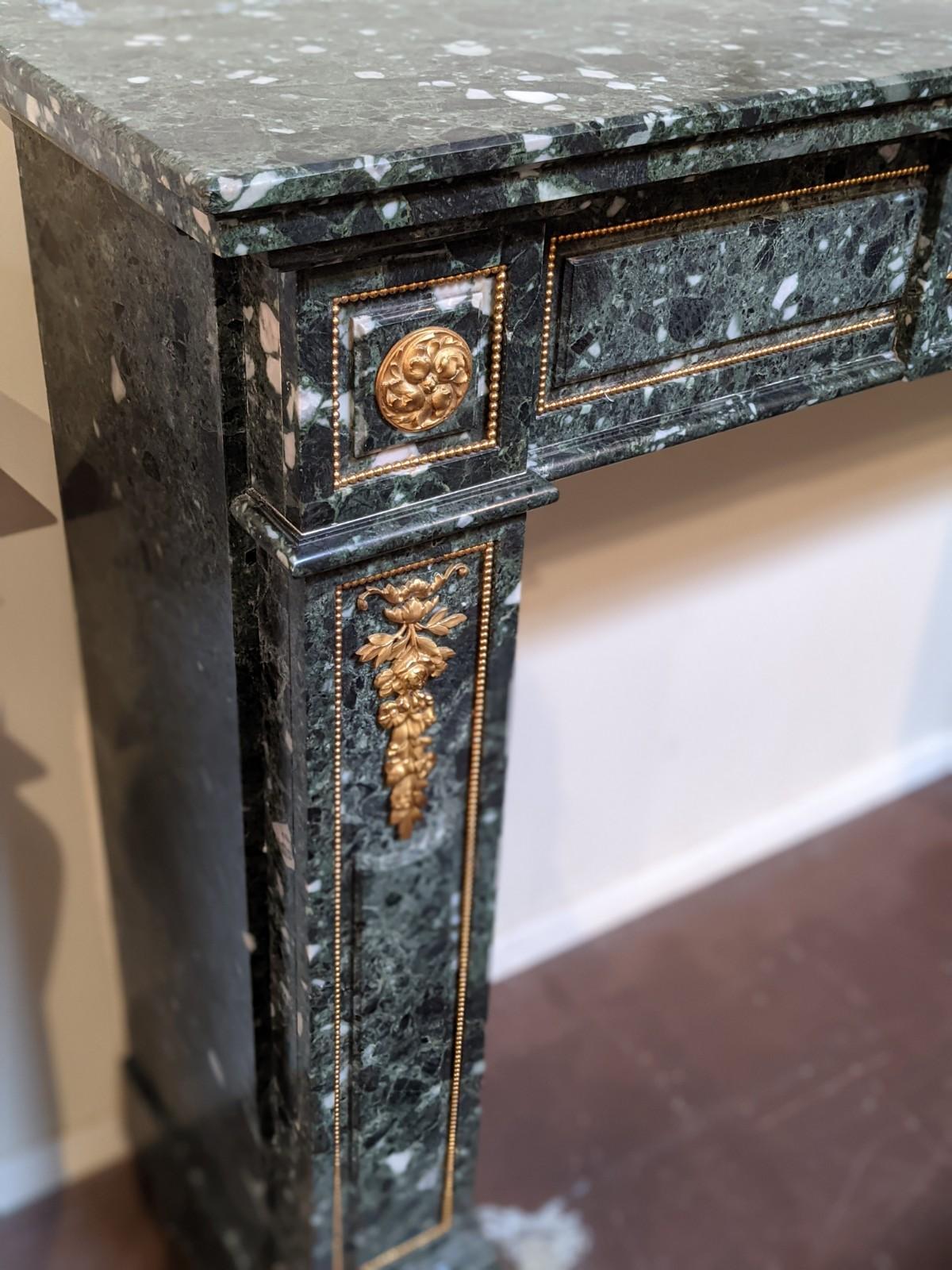 19th Century Empire Style Marble Mantel from France For Sale 1