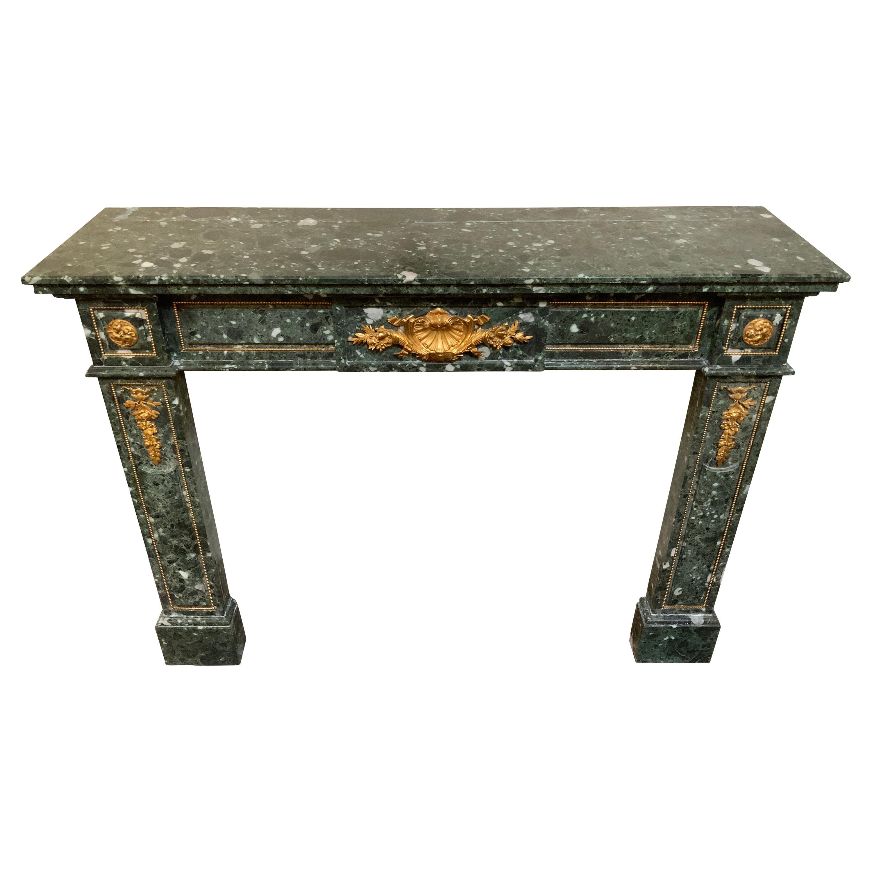 19th Century Empire Style Marble Mantel from France For Sale