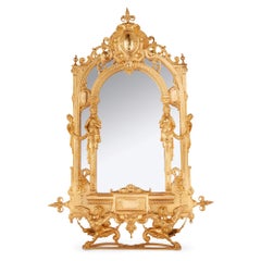Ormolu-Tischspiegel im Empire-Stil des 19. Jahrhunderts