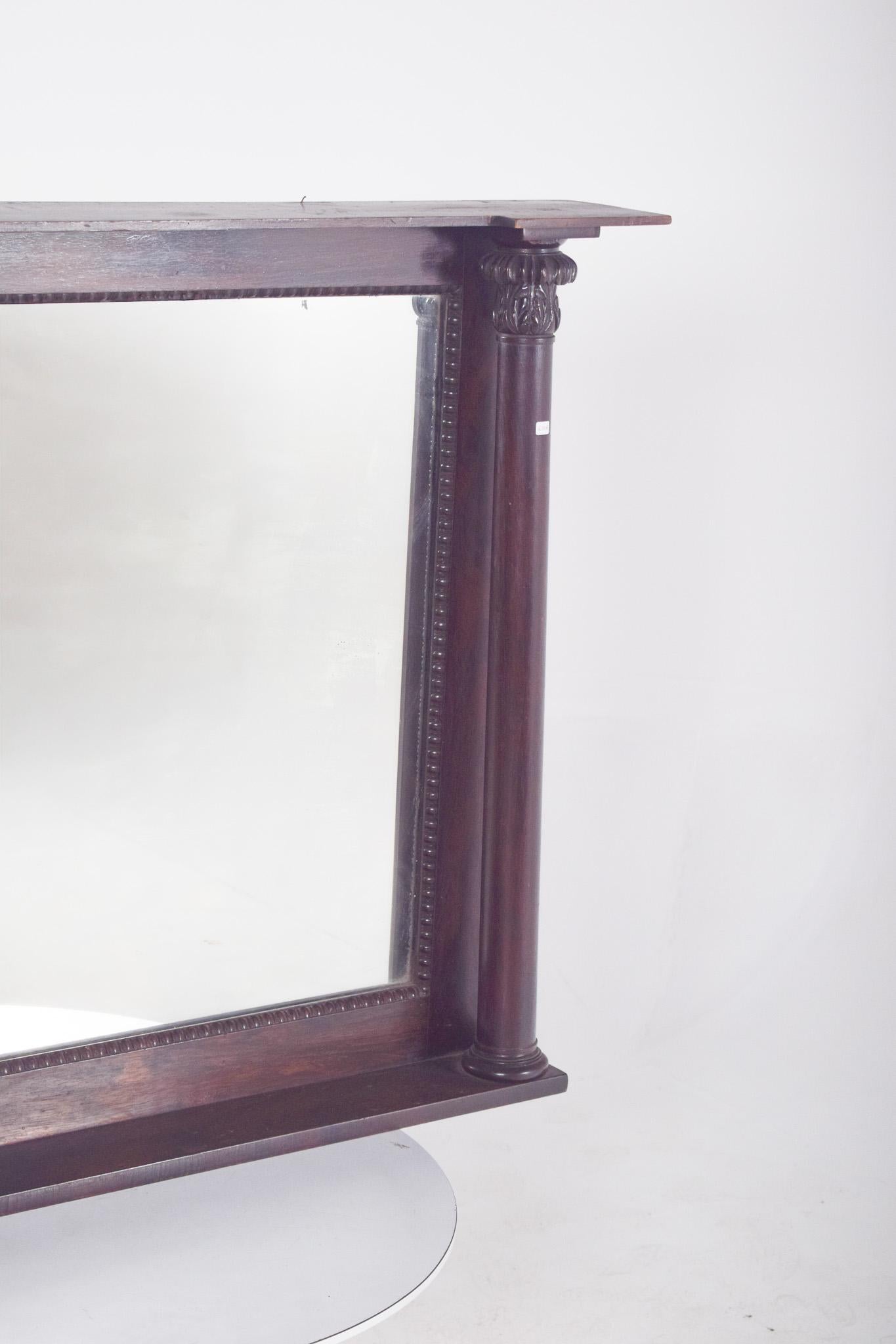 Espejo rectangular de palisandro estilo Imperio del siglo XIX Romántico en venta