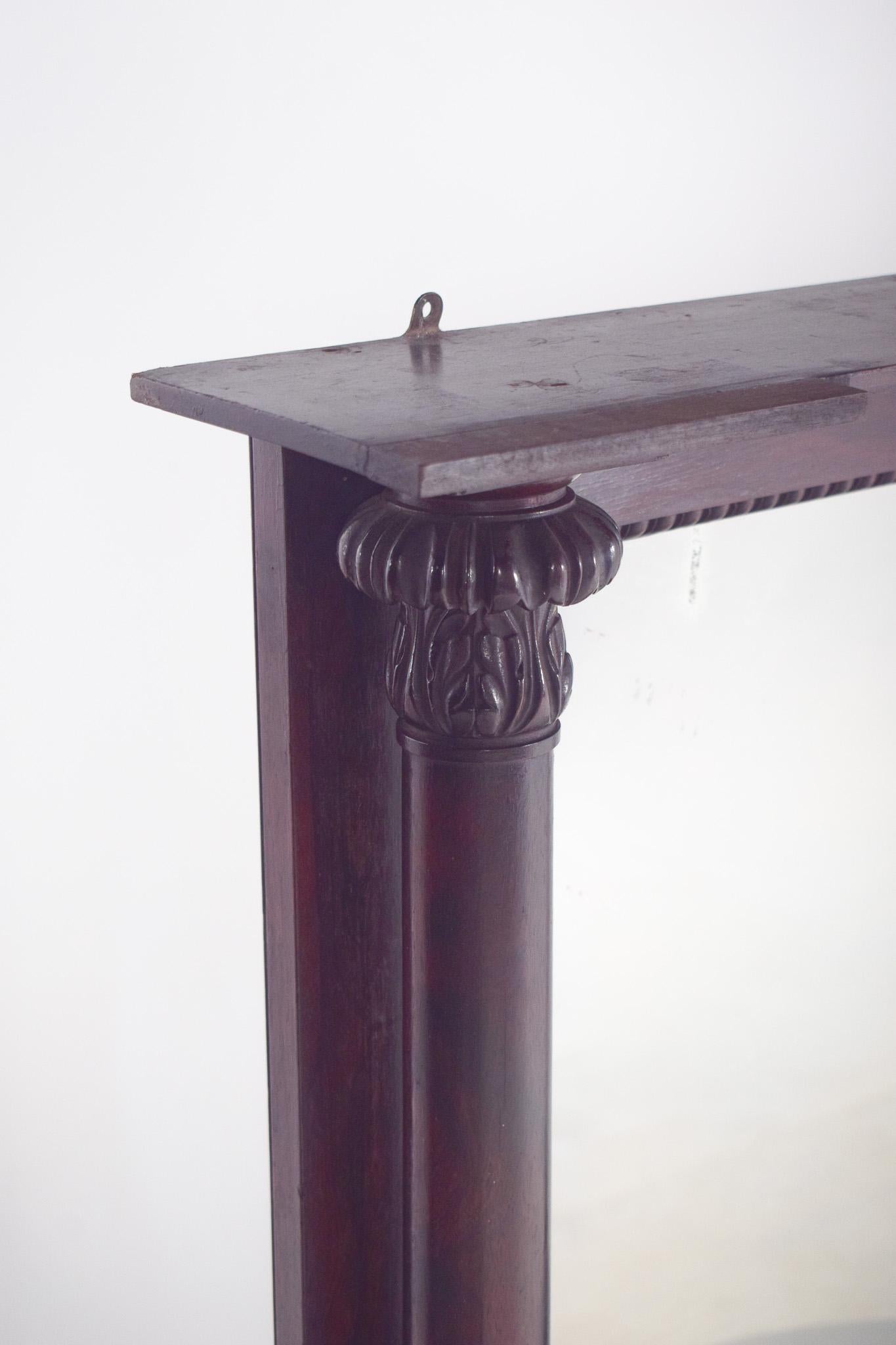 Espejo rectangular de palisandro estilo Imperio del siglo XIX Británico en venta