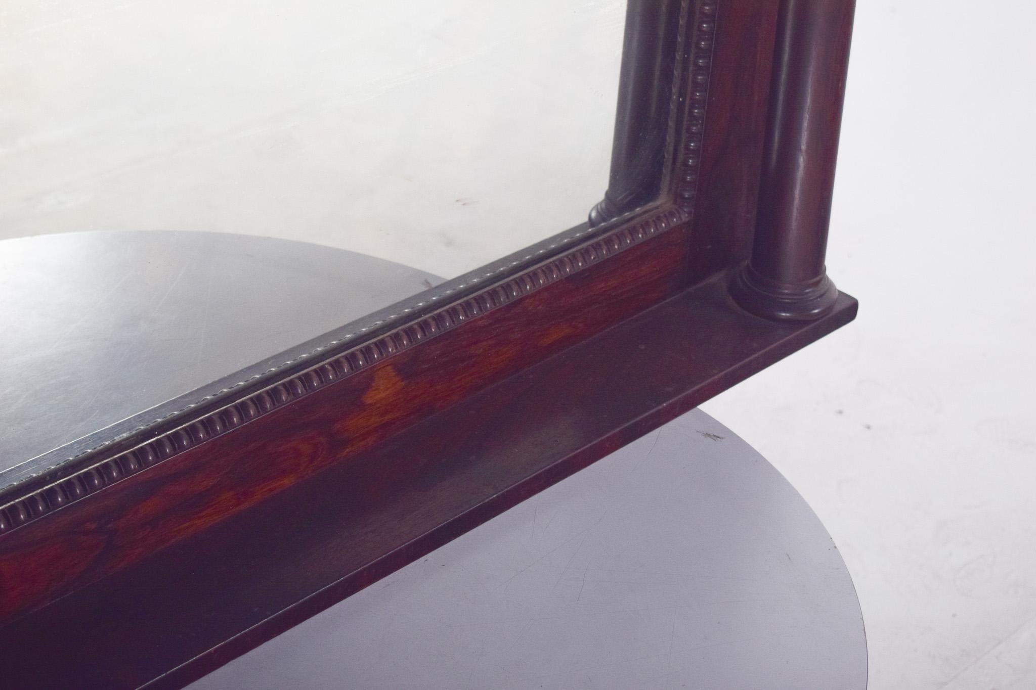 Espejo rectangular de palisandro estilo Imperio del siglo XIX en venta 3
