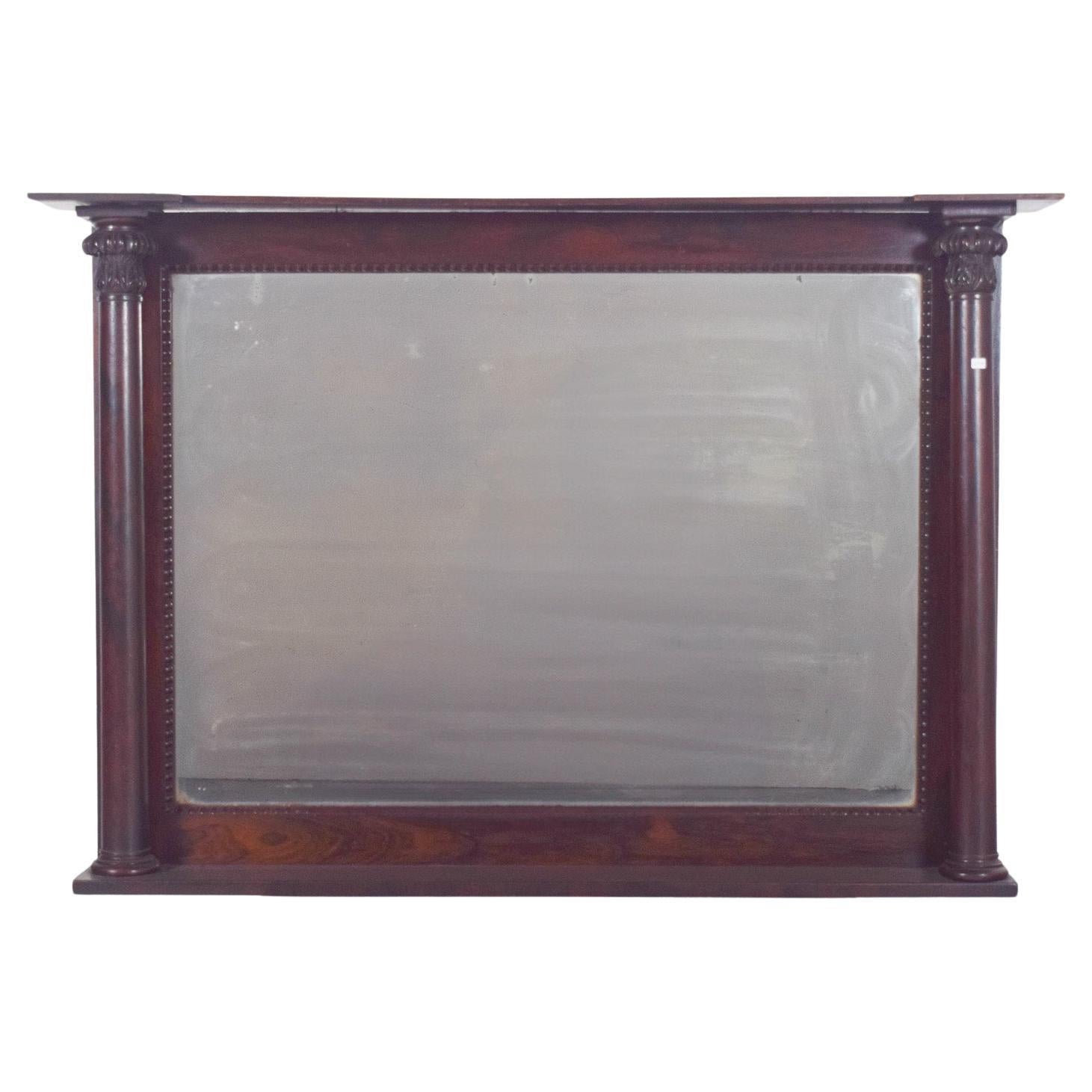 Espejo rectangular de palisandro estilo Imperio del siglo XIX en venta