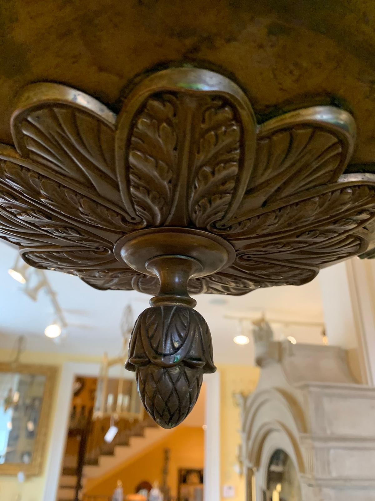 19th Century Empire Style Six-Arm Chandelier with Faces 3