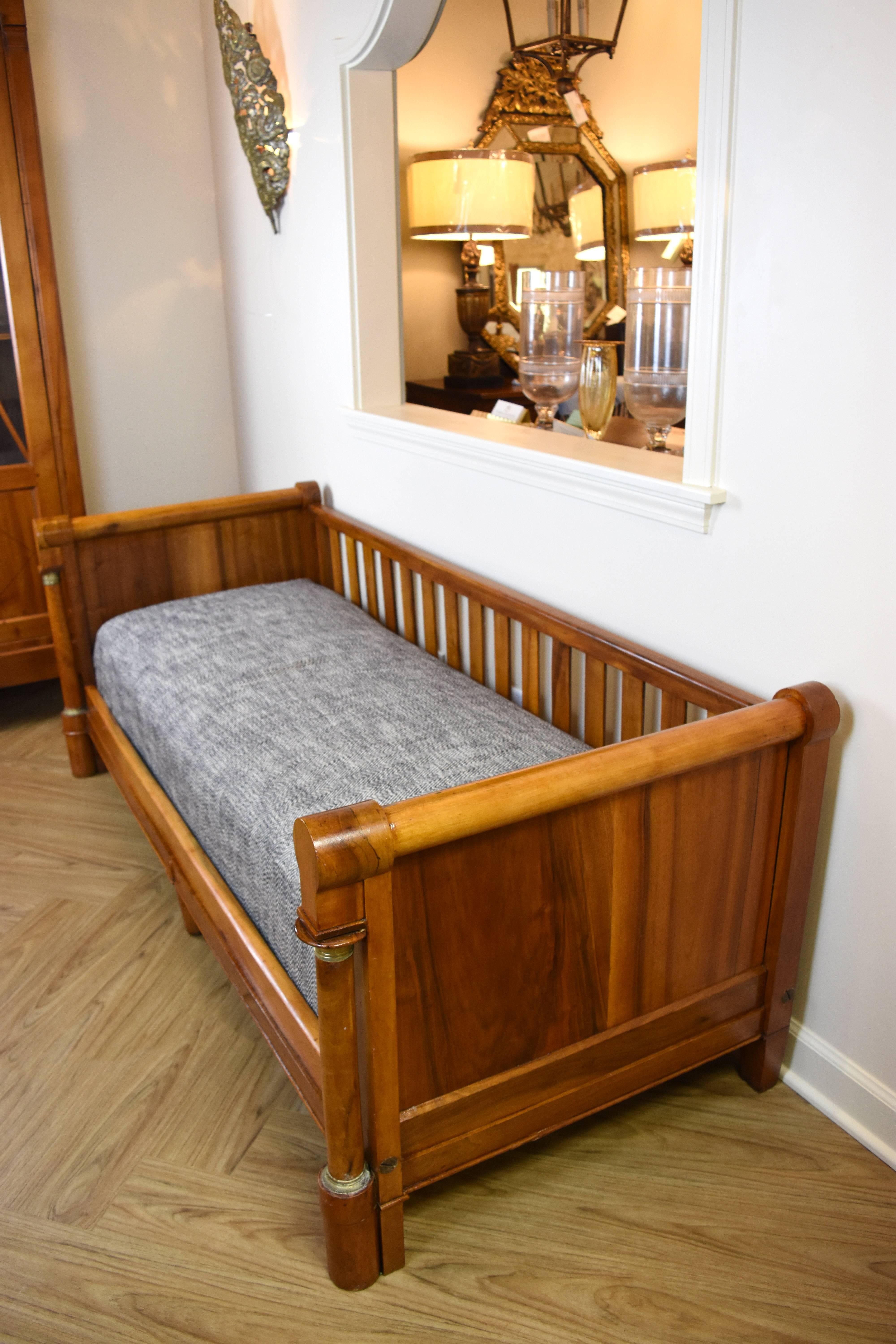 19th Century Empire Style Walnut Daybed 9