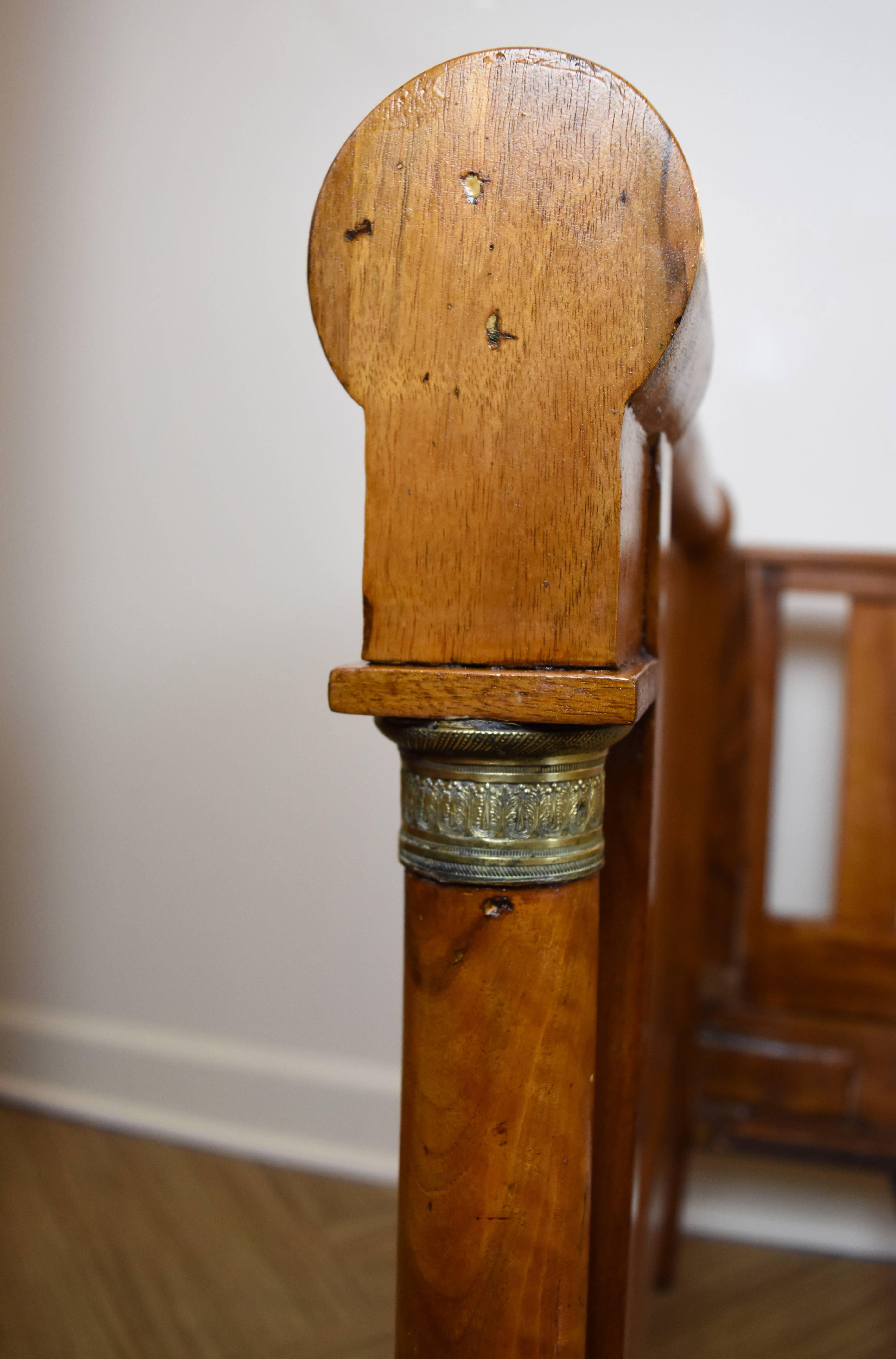 19th Century Empire Style Walnut Daybed 3