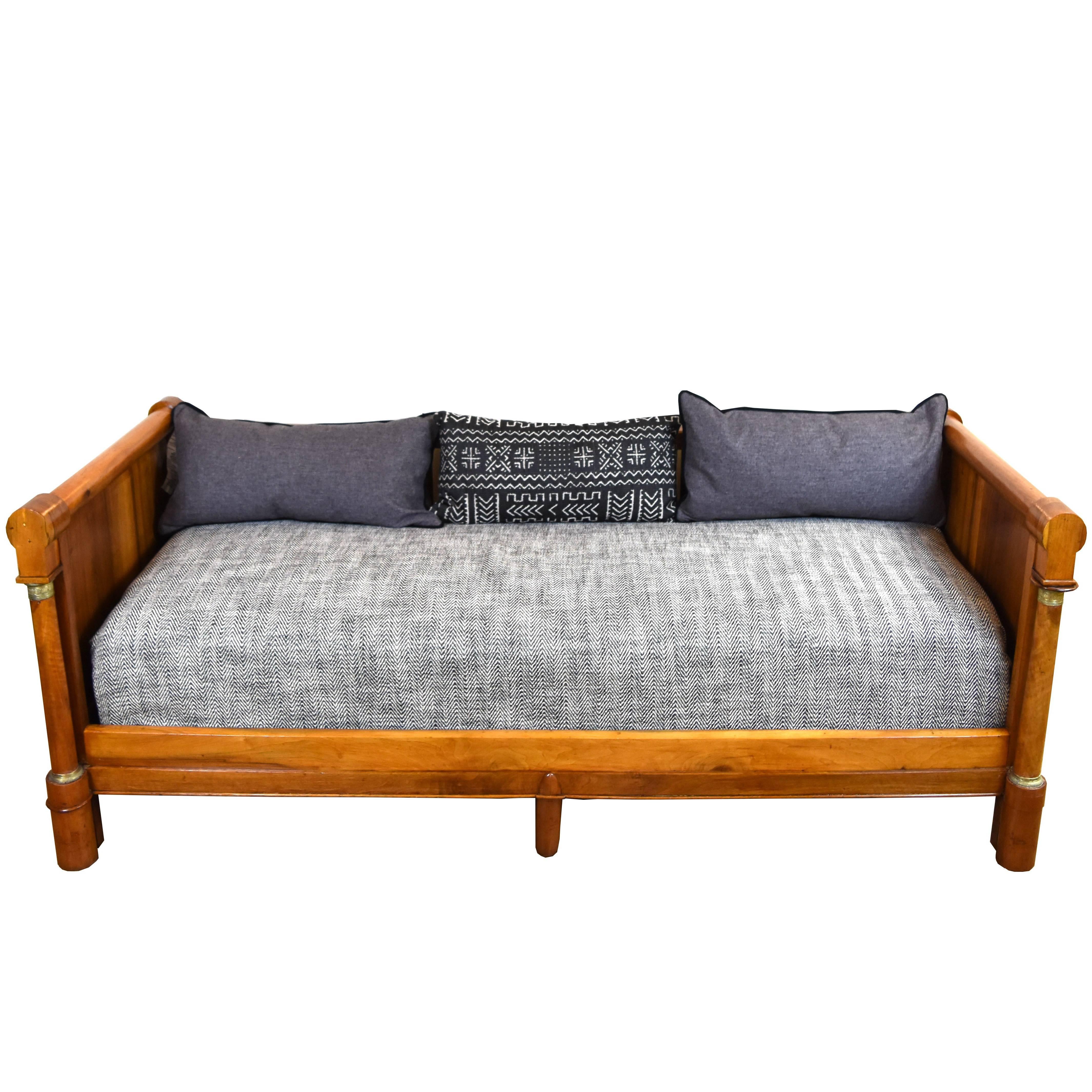 19th Century Empire Style Walnut Daybed