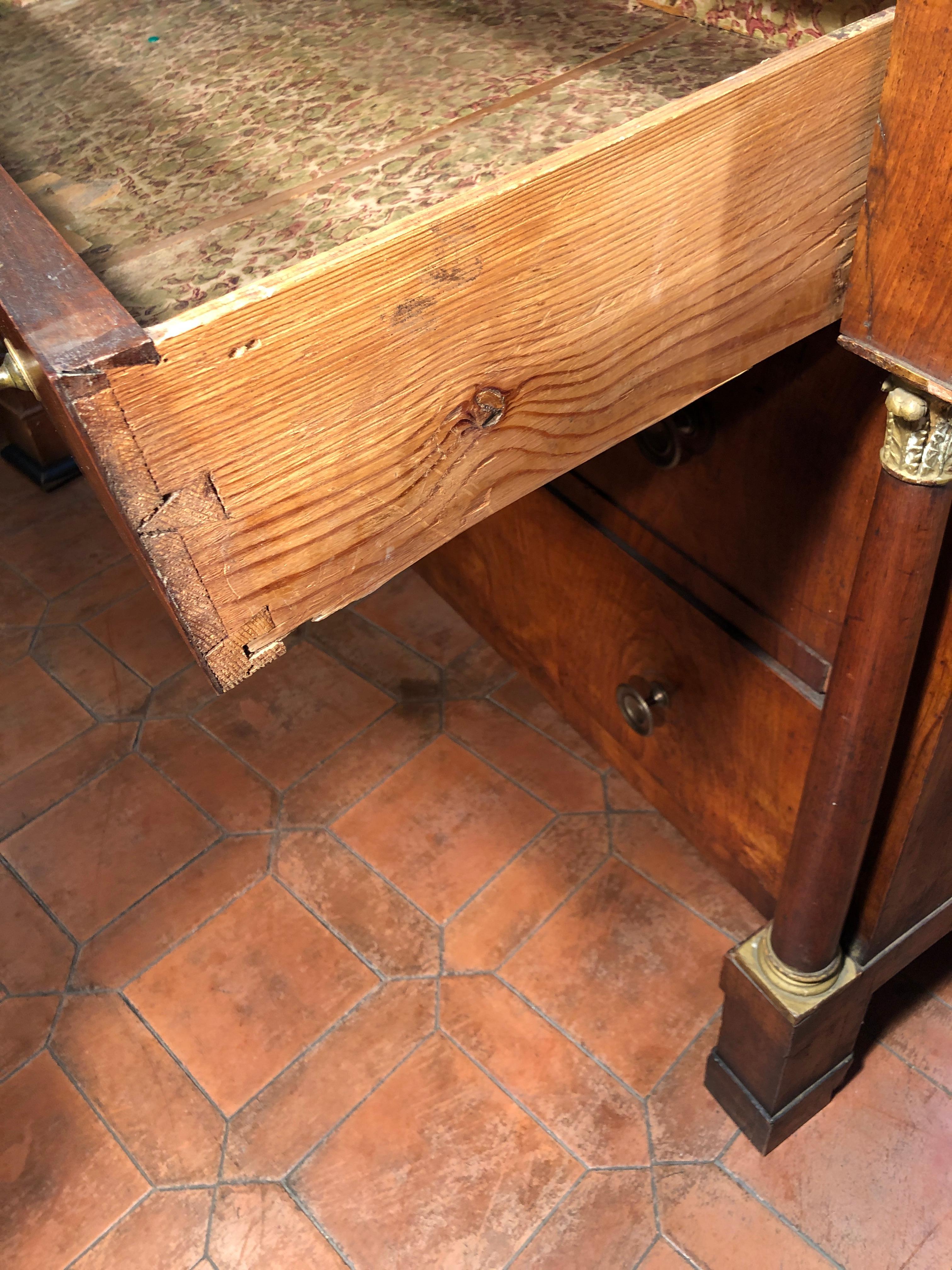 19th Century Empire Walnut Chest and Drawers Italian Lucca, 1800s 17