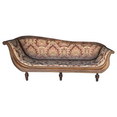 19th Century Empire Walnut Italian Sofa Paolina Dormeuse, 1800s