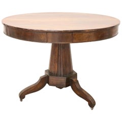 19th Century Empire Walnut Round Centre Table Antique 19th Century Empire Walnut Round Centre Table