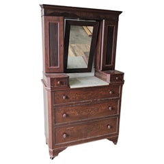 19th Century Empire Wig Cabinet Dresser - Unrestored, Restoration in Progress
