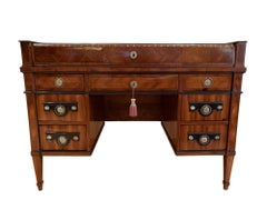 19th Century Empire Writing Desk With Roll Top, Nutwood, Austria ca. 1800
