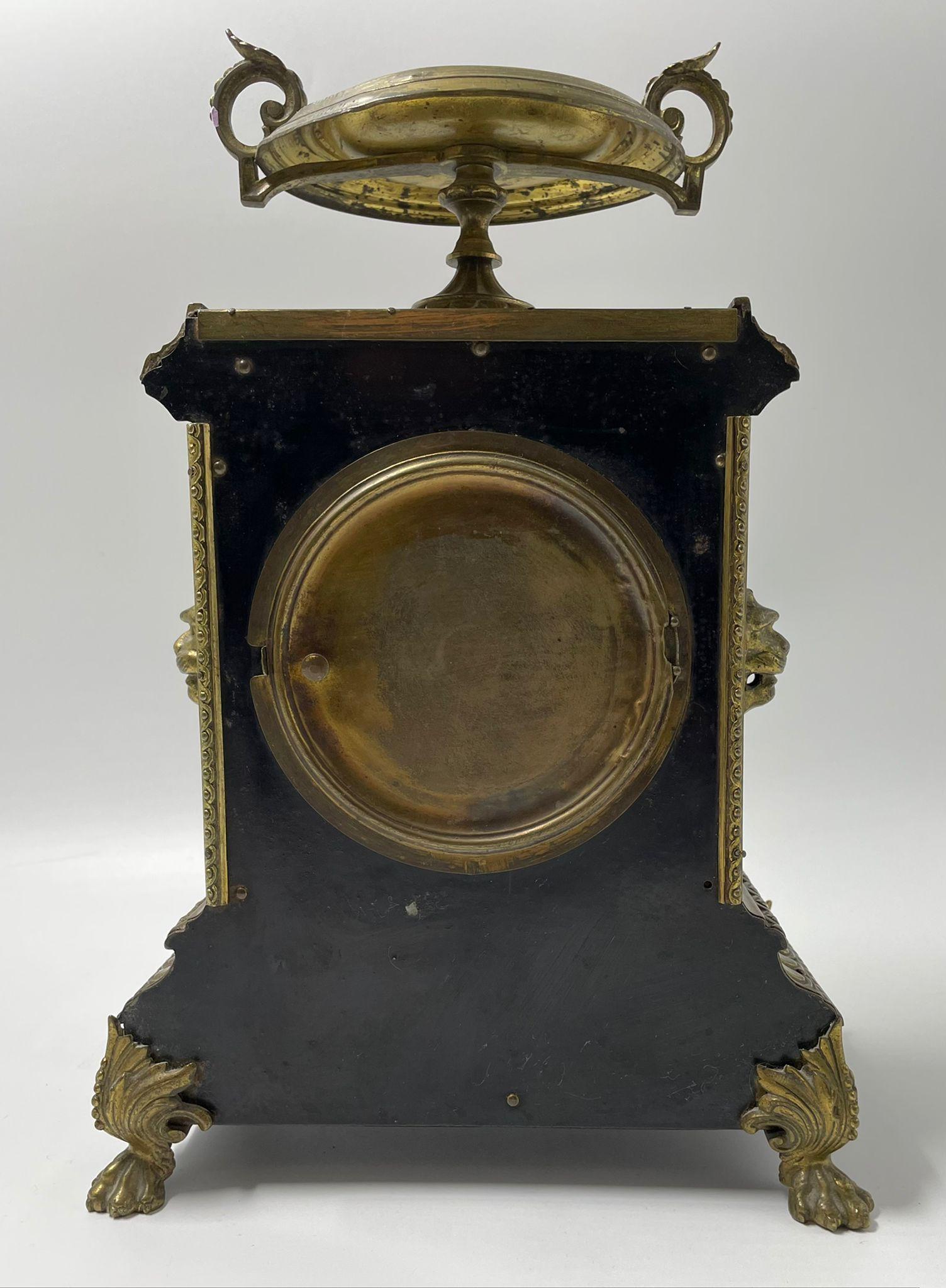 Gilt 19th Century Enamel And Bronze Napoleon Clock For Sale