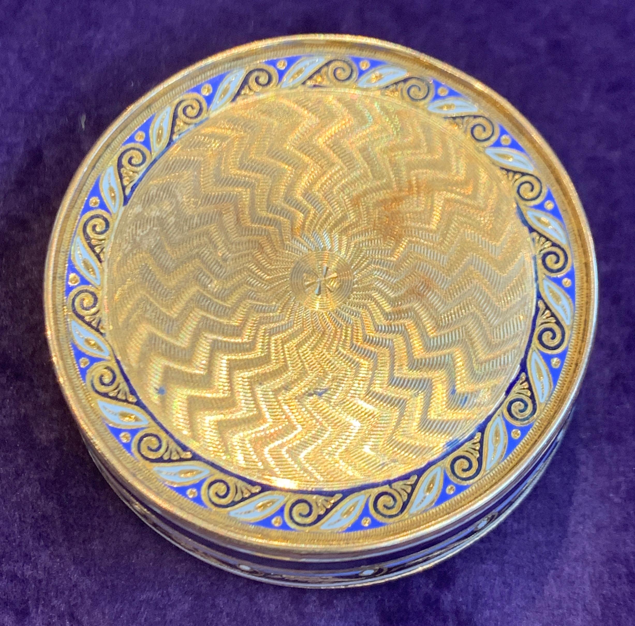 19th Century Enamel Snuff Box In Excellent Condition In New York, NY