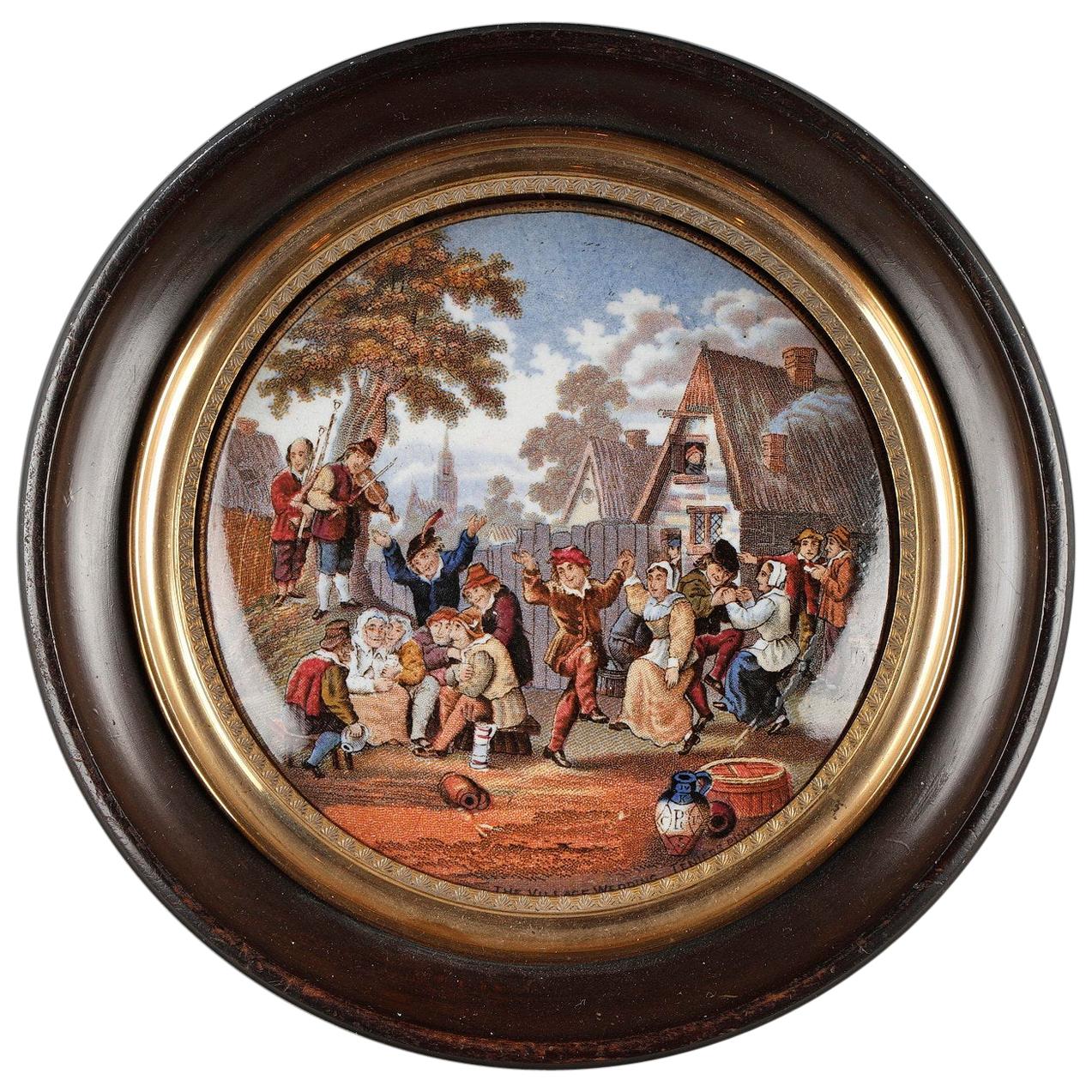 19th Century Enameled Miniature After D. Teniers