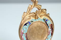 19th Century Enameled Pocket Watch Stand, France, Circa 1880
