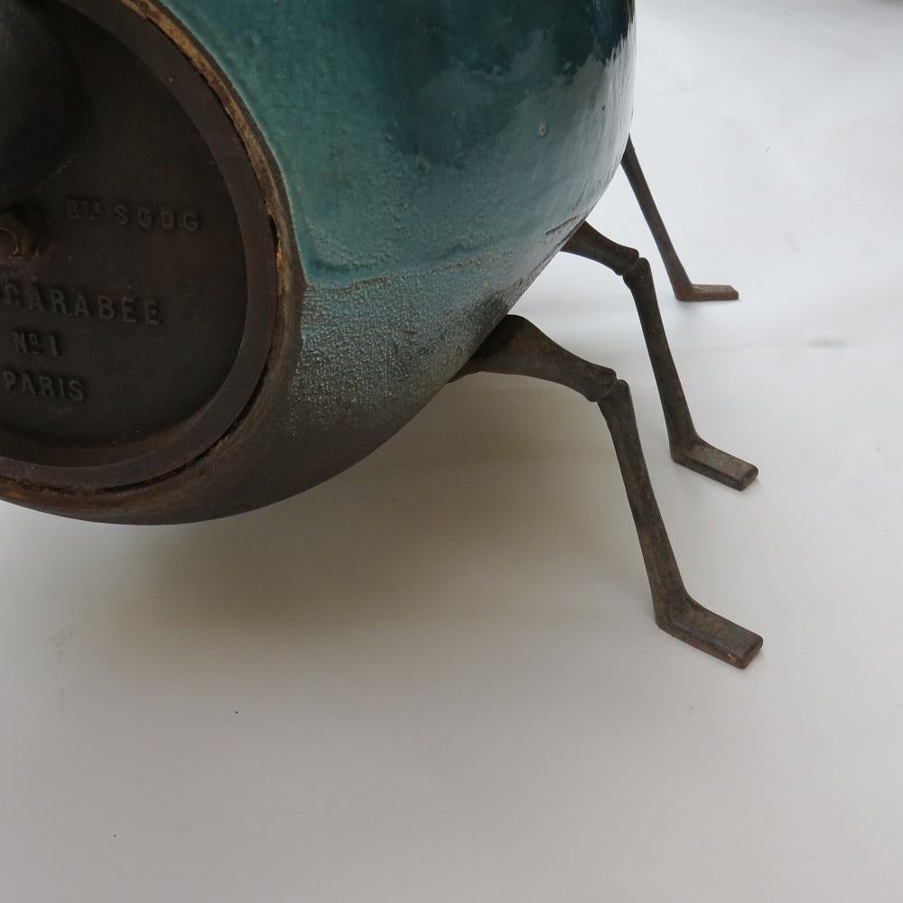 Burning Stove Le Scarabee Paris Nr. 1 aus emailliertem Gusseisenholz, 19. Jahrhundert im Angebot 5