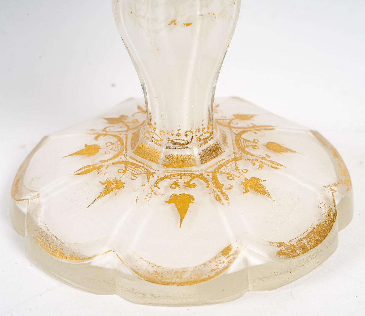 Napoleon III 19th Century Enamelled Opaline Bowl
