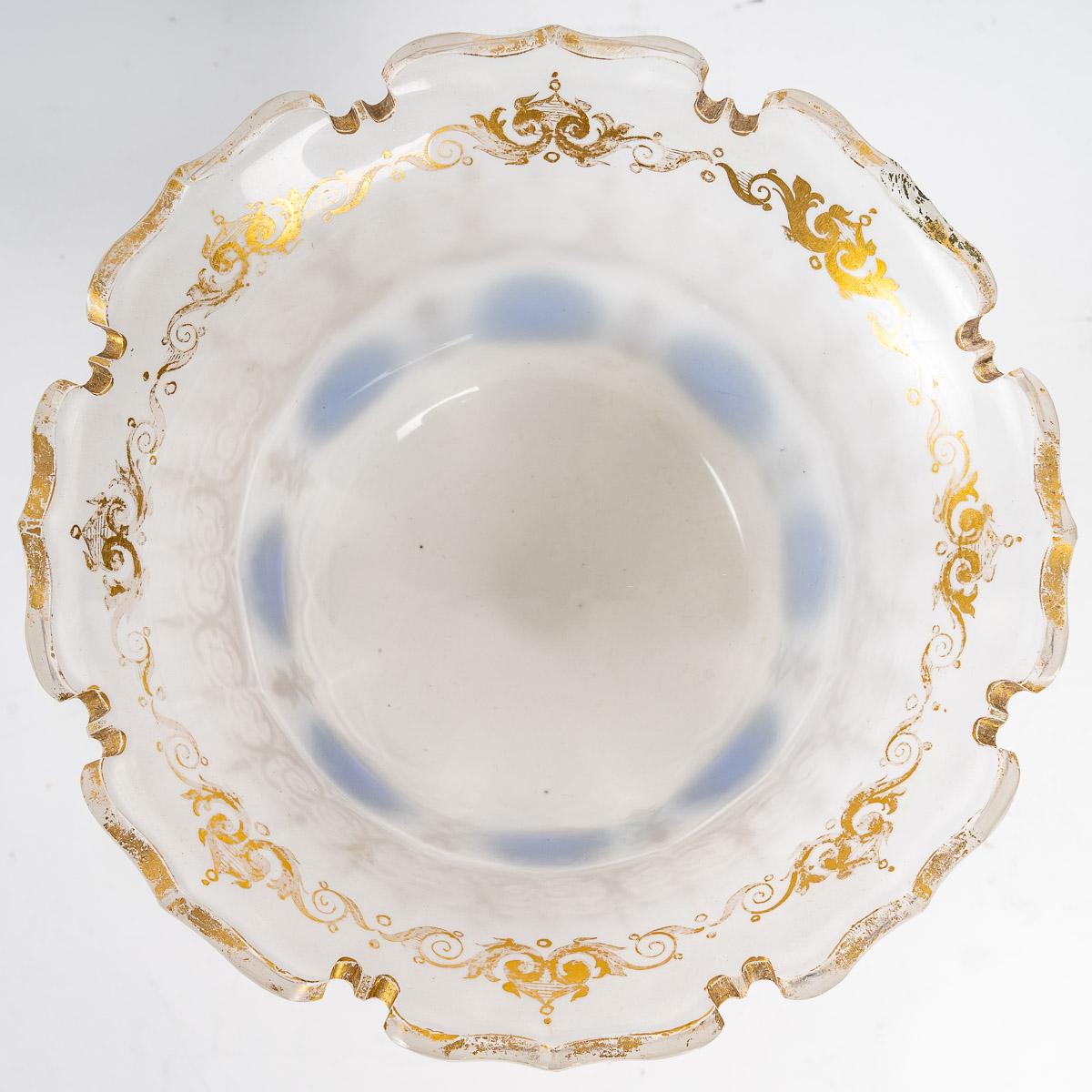European 19th Century Enamelled Opaline Bowl